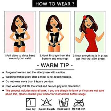 YIANNA Women's Latex Waist Trainer for Hourglass Shape