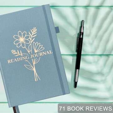 SIMSIMY Reading Journal - Track & Review Your Reading Journey | Gift for Book Lovers