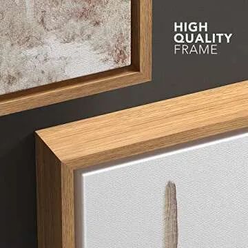 wall26 Framed Canvas Print Wall Art Retro Vintage Desert Cactus Landscape Nature Wilderness Photography Modern Rustic Colorful Multicolor for Living Room, Bedroom, Office - 16x24 Natural