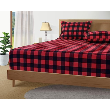 LANE LINEN 100% Cotton Twin Flannel Sheets Set - Cozy & Durable