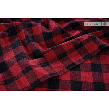 LANE LINEN 100% Cotton Twin Flannel Sheets Set - Cozy & Durable