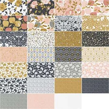 Midnight in The Garden Charm Pack by Sweetfire Road; 42-5" Precut Fabric Quilt Squares