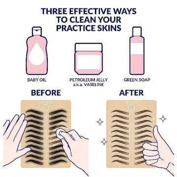Stylia Microblading Eyebrow Practice Tattoo Skin, 3mm Tattoo Practice Skin, Fake Skin for Tattoo, Fake Skin Tattoo Skin, Fake Tattoo Skin, Real Skin Tattoo Skin, Tattoo Skin Practice Kit (6 PC)