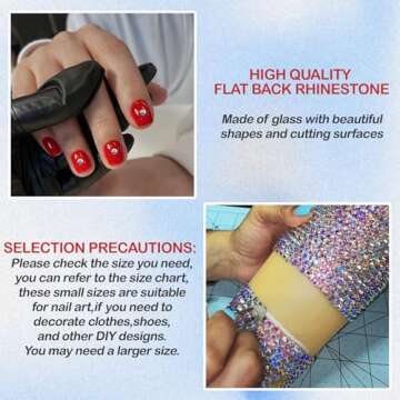 Sparkling Flatback Glass Rhinestones for Creative Nail Art