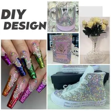 Sparkling Flatback Glass Rhinestones for Creative Nail Art