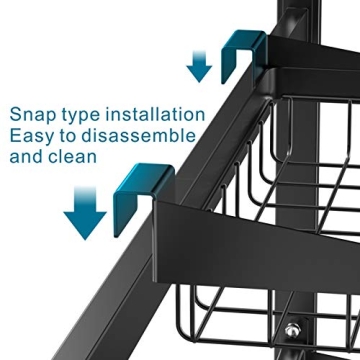 Veckle 2 Tier Stainless Steel Over The Sink Dish Rack