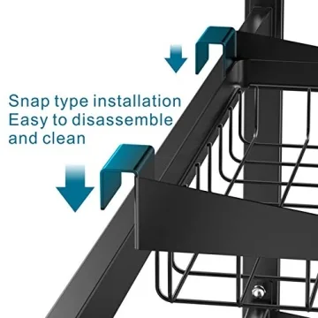 Veckle 2 Tier Stainless Steel Over The Sink Dish Rack