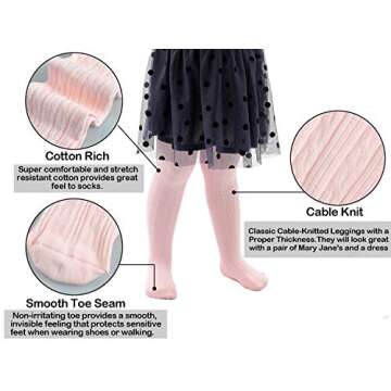 EPEIUS Tights for Little Girls | Cozy Seamless Leggings