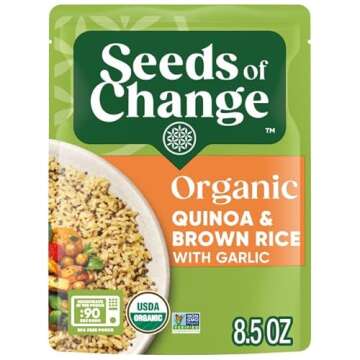 SEEDS OF CHANGE Organic Quinoa & Brown Rice 8.5 Ounce (Pack of 12)