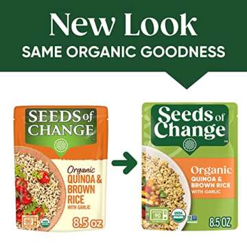 SEEDS OF CHANGE Organic Quinoa & Brown Rice 8.5 Ounce (Pack of 12)