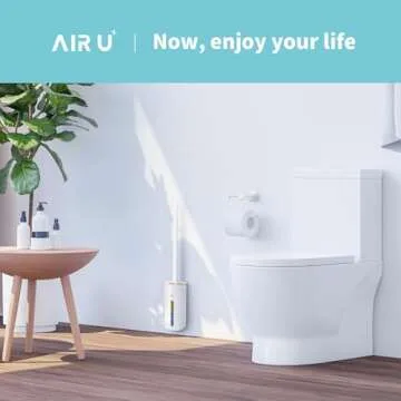 Effortless Cleaning with AIR U+ Disposable Toilet Brush & Holder Set