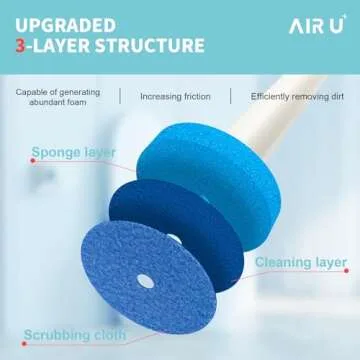 AIR U+ Disposable Toilet Brush System with 24 Refills
