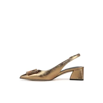 Franco Sarto Women's Slingback Low Block Heel Pointed Toe Pump