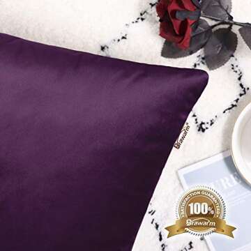 Decorative Velvet Pillow Covers 12 x 20 Inches Purple, 2 Pack Soft Purple Velvet Throw Pillows for Living Room Garden Couch Bed Sofa, BRAWARM