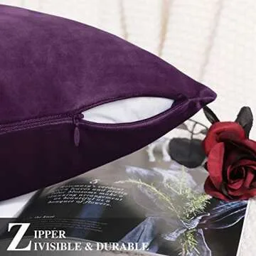 Elegant Purple Velvet Pillow Covers for Home Styling