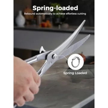 SimCoker Full Steel Poultry Shears Heavy Duty Kitchen Scissors