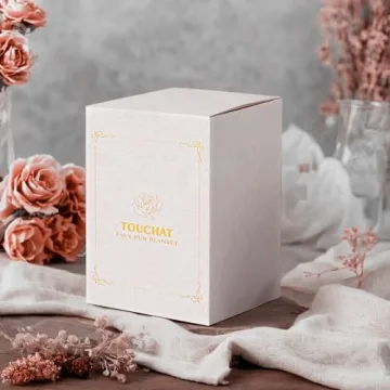 Touchat Faux Rabbit Fur Throw Blanket - Ultra Soft & Cozy