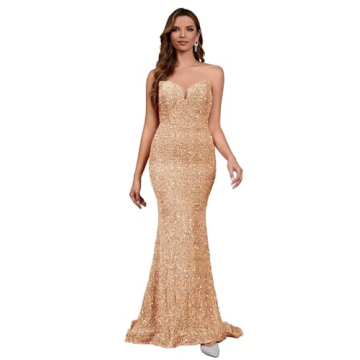 Sequin Evening Dresses for Women | Mermaid Prom Gowns with Sparkle