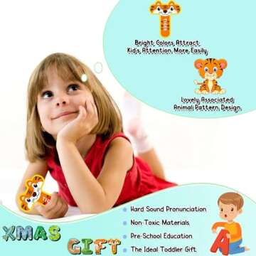 Easter Basket Stuffers for Toddler, Fridge Magnets for Toddlers 1-3, Magnetic Letters, Cute Uppercase Animal Toddler Toys, Alphabet Magnets, ABC Magnets for Toddlers 1-3 Refrigerator