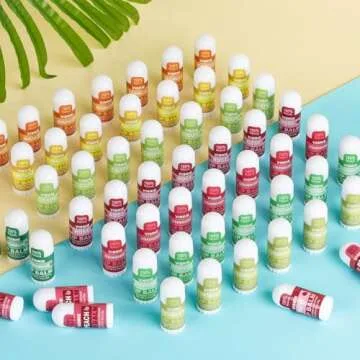 VISRIE Mini Lip Balm 40 Count - 10 Flavor Variety