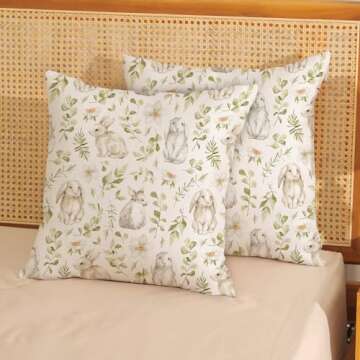 OFIRD Easter Bunny Pillow Covers 18x18 Set of 2