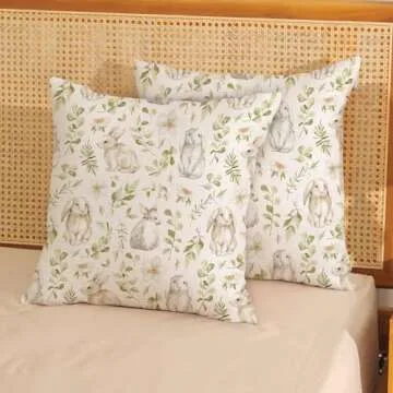 OFIRD Easter Bunny Pillow Covers 18x18 Set of 2