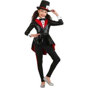 Girl's Magician Exclusive Costume for Magical Dress-Up Fun