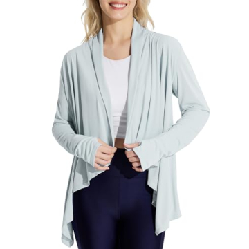 BALEAF Women's Lightweight Open Front Kimono Cardigan Long Sleeve Beach Cover Up UPF 50+ Sun Protect...
