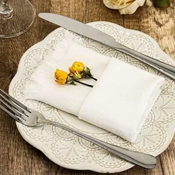 Dololoo Handmade Cloth Napkins | Rustic Fringed Elegance