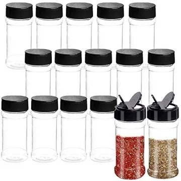 Qiuttnqn 16 PCS 3.5oz Plastic Seasoning Containers for Spice Storage