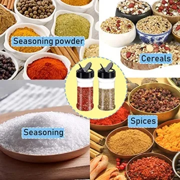 Qiuttnqn 16 PCS Clear Spice Containers with Lids