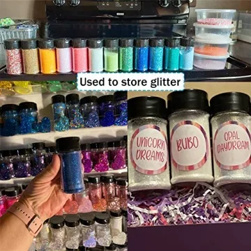 Qiuttnqn 16 PCS Clear Spice Containers with Lids