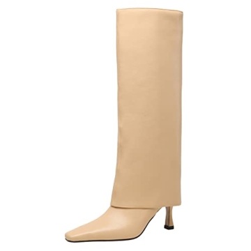 Kluolandi Women's Stylish Knee High Stiletto Boots Today