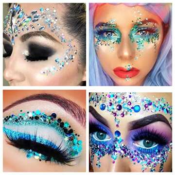 12 Pack Multi-Colored Face & Body Glitter for All Ages