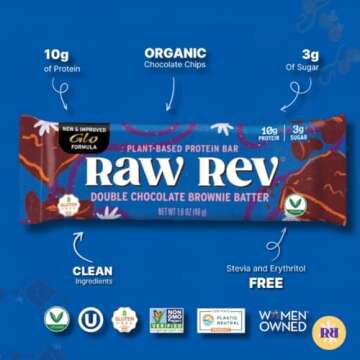 Raw Rev Vegan Protein Bars - Double Chocolate Delights