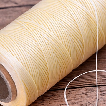 eBoot 260m Beige Leather Sewing Waxed Thread Cord for Crafts
