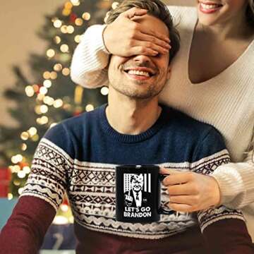 Lets Go Brandon Funny Coffe Mug, Let's Go Branson Cup Of Joe, Novelty Cup, FJB Mug, Lets Go Branon Coffee Mug, Patriotic Conservative Repulican Christmas Gift