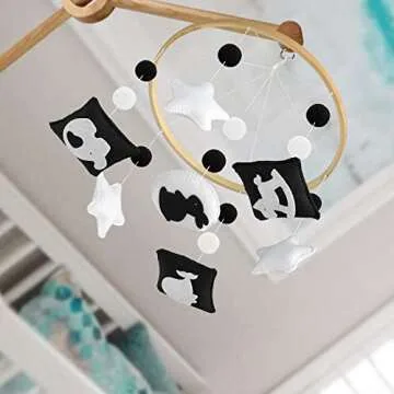 EVERLOVE | Montessori Mobile Baby for Crib - Black and White Mobile Give Visual Stimulation to Engage Your Newborn - Baby Crib Mobile for Boys & Girls - Baby Mobile for Crib