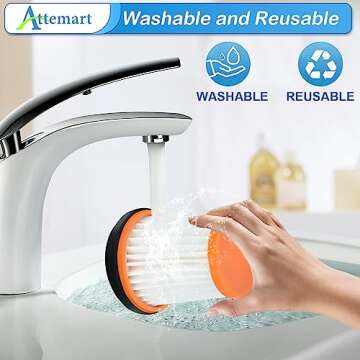 Attemart 4 Pack WV201 Wandvac Filter Replacement for Shark ION W1 S87 Cordless Handheld Vacuum WV200, WV201, WV205, WV220, WV221, WV250, WV251, UV200CCO. Compare to Part # XHFWV200