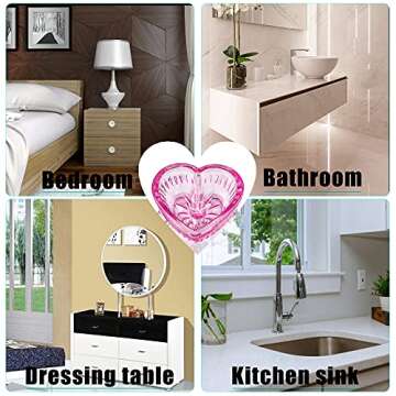 Elegant HDCRYSTALGIFTS Pink Heart Ring Holder Dish