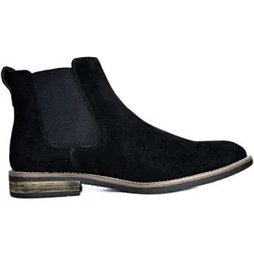 Bruno Marc Mens Urban-06 Black Suede Leather Chelsea Ankle Boots - 11 M US