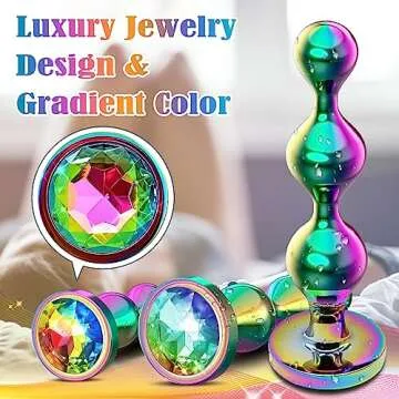 Metal Anal Beads Butt Plug Set for Couples and Beginners