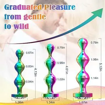 Metal Anal Beads Butt Plug Set for Couples and Beginners