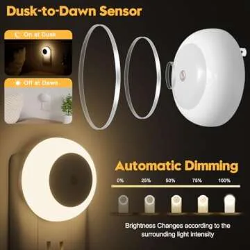 Fesnne Dusk to Dawn Night Light for Home Safety