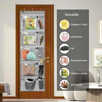 ANZORG Weekly Kids Clothes Organizer Grey 5-Day Storage