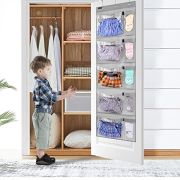 ANZORG Weekly Kids Clothes Organizer Grey 5-Day Storage