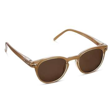 Peepers Boho Polarized Sunglasses Round Amber - Stylish UV Protection for All