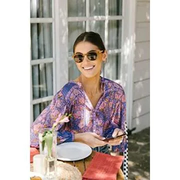 Peepers Boho Polarized Sunglasses Round Amber for Ultimate Style