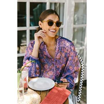 Peepers Boho Polarized Sunglasses Round Amber for Ultimate Style