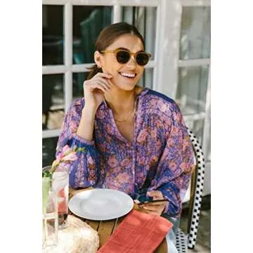 Peepers Boho Polarized Sunglasses Round Amber for Ultimate Style